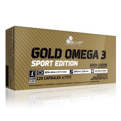 Концентрована Омега-3 (65% ЕПК/ДГК), Olimp Labs, Gold Omega 3 Sport Edition - 120 гель капс