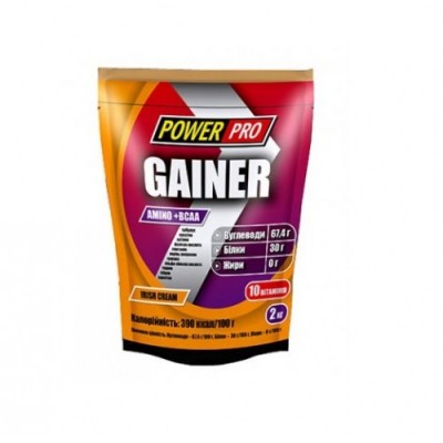 Гейнер для набору ваги, Power Pro, Gainer - 2 кг - ірландський крем