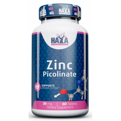 Цинк Пиколинат 30 мг, HAYA LABS, Zinc Picolinate 30 мг – 60 таб