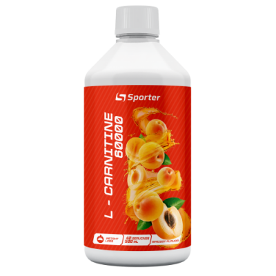 Карнитин, Sporter, L-Carnitine 60000 - 500 мл - абрикос