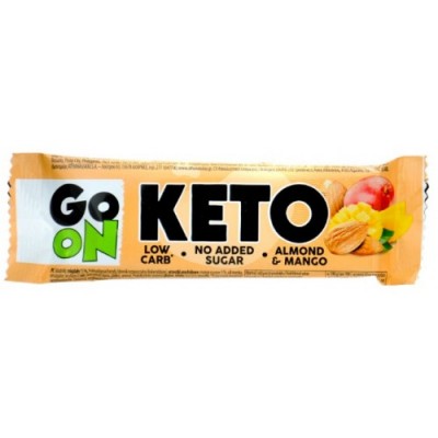 Батончик з мінімальною кількістю вуглеводів, GoOn Nutrition, Keto Bar Peanut Butter - 50 г Mango