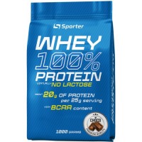 100% Сироватковий протеїн, Sporter, Whey 100% Protein - 1 кг - шоколад (lactose free)