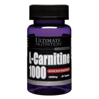 Аминокислота Л-карнитин, Ultimate Nutrition, L-Carnitine 1000 мг – 30 таб