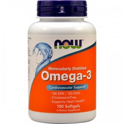 Омега-3 Риб'ячий жир, NOW, Omega-3 1000 мг - 100 софт гель