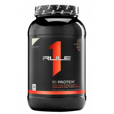 Сироватковий протеїн (ізолят+гідролізат), RULE 1, R1 Protein - 900 г - Ванильный крем