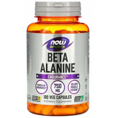 Бета-Аланін 750 мг, NOW, Beta Alanine 750 мг - 120 веган капс