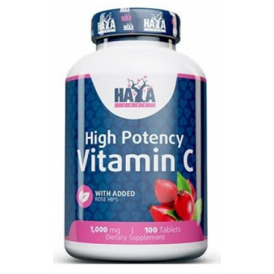 High Potency Vitamin C 1000mg with rose hips - 100 таб