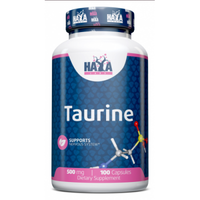 Л-Таурин амінокислота 500 мг, HAYA LABS, Taurine 500 мг - 100 капс