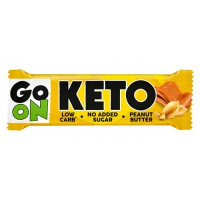 Батончик з мінімальною кількістю вуглеводів, GoOn Nutrition, Keto Bar Peanut Butter - 50 г - Peanut Butter