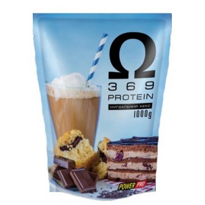 Сироватковий протеїн з корисними жирами Омега-3-6-9, Power Pro, Protein Omega - 1 кг - миндальный кекс