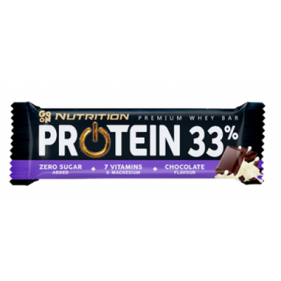 Протеїновий батончик без цукру, GoOn Nutrition, Protein Bar 33% - 50 г Chocolate