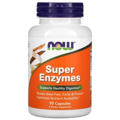 Смесь ферментов для здорового пищеварения, NOW, Super Enzymes