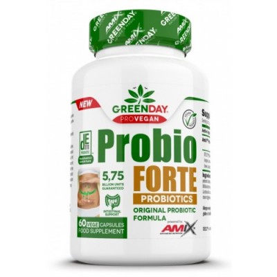 Пробиотики для улучшения микрофлоры кишечника, Amix, GreenDay ProVegan Probio Forte - 60 веган капс