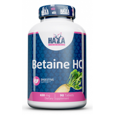 Бетаїн Гідрохлорид, HAYA LABS, Betaine HCL 650 мг - 90 таб