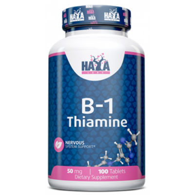 Витамин В1 (Тиамин) 50 мг, HAYA LABS, Vitamin B-1/Thiamine/ 50 мг - 100 таб