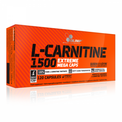 Л-карнитин в капсулах с высокой концентрацией, Olimp Labs, L-carnitine 1500 Extreme Mega Caps - 120 капс.