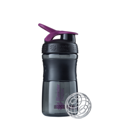 Шейкер SportMixer с шариком 590 мл Black/Plum