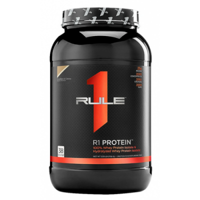 Сироватковий протеїн (ізолят+гідролізат), RULE 1, R1 Protein - 900 г- Печенье и крем