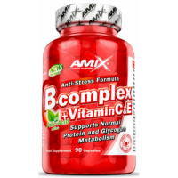 Комплекс витаминов группы В+ Цинк, витамины С,Е, Amix, B-Complex+vit.C&vit.E - 90 капс