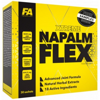 Высококонцентрированный комплекс для связок и суставов, Fitness Authority, Napalm Flex – 30 пакетиков