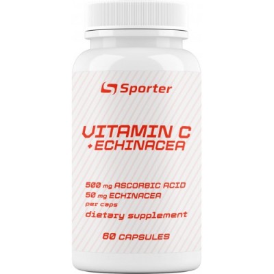 Витамин С + Экстракт Эхинацеи, Sporter, Vitamin C + Echinacea – 60 капс