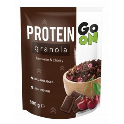 Гранола з протеїном, GoOn Nutrition, Protein Granola - 300 г Brownie Cherry