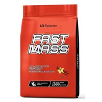 Гейнер с высоким содержанием углеводов, Sporter, Fast Mass - 1 кг - ваниль.