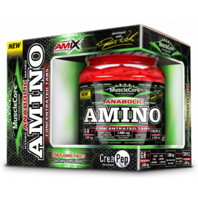 Комлексные аминокислоты с креатином, Amix, MuscleCore® Amino Tabs with CreaPep - 250 таб