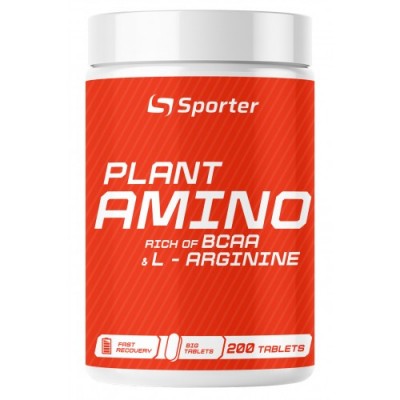 Амінокислоти рослинні, Sporter, Plant Amino & l-arginine - 200 таб