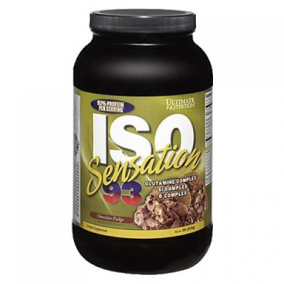 Протеїн ізолят (93% білку), Ultimate Nutrition, ISO Sensation - 910 г - chocolate fudge