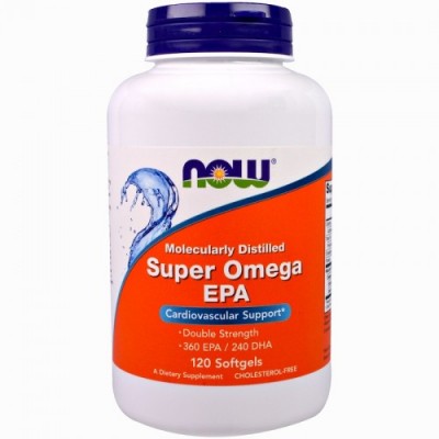 Концетрована Омега-3 (360 EPA / 240 DHA), NOW, Super Omega EPA 1200 мг