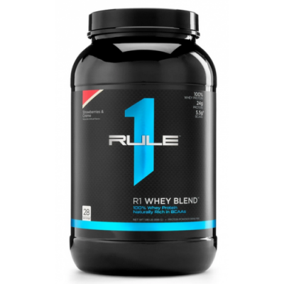Протеїн сироватковий, RULE 1, Whey Blend - 891 г - Клубника и крем