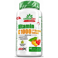 Витамин С + экстракт Ацеролы (Мальпигия окаймленная), Amix, GreenDay ProVegan Vitamin C 1000 мг with Acerola - 60 веган капс