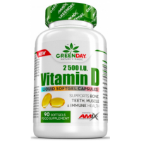 Вітамін Д3, Amix, GreenDay Vitamin D3 2500 МО - 90 гель капс