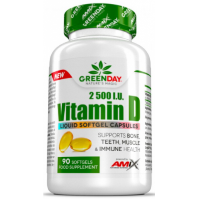 Витамин Д3, Amix, GreenDay Vitamin D3 2500 МЕ - 90 гель капс