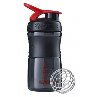 Шейкер SportMixer с шариком 590 мл Black/Red