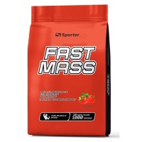 Гейнер з високим вмістом вуглеводів, Sporter, Fast Mass - 1 кг - полуниця