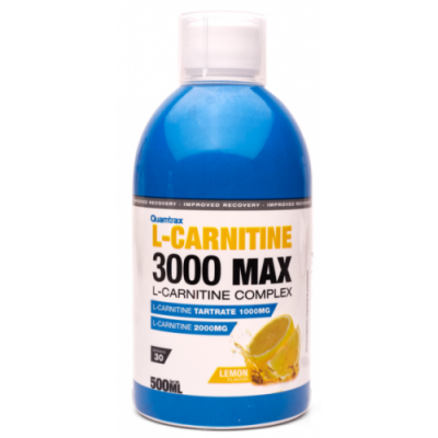 Л-карнітин + Аланін, Таурін (рідка форма), Quamtrax, L-Carnitine 3000 - 500 мл - лимон