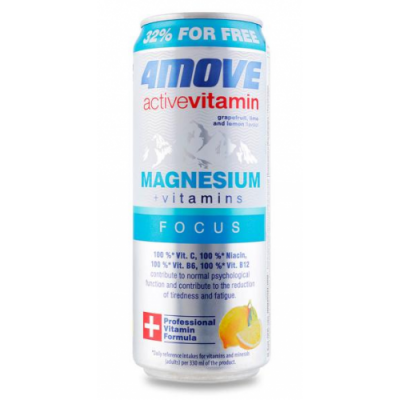 4 MOVE ActiveVitamin Magnesium + B6 grapefruit,lime,lemon- 330 мл 1/24 01/2025