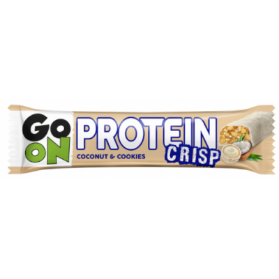 Високовуглеводний протеїновий батончик, GoOn Nutrition, Crisp Bar with Coconut&Cookie 45 г