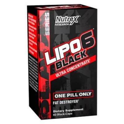 Жиросжигатель с кофеином и йохимбином, Nutrex Research, Lipo-6 Black Ultra Concentrate - 60 жидк.капс