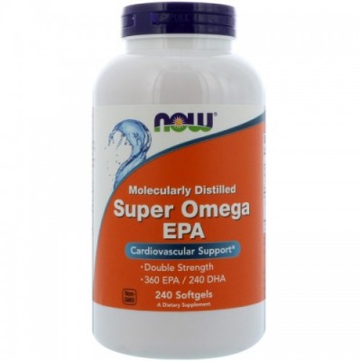 Концетрована Омега-3 (360 EPA / 240 DHA), NOW, Super Omega EPA 1200 мг