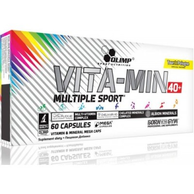 Комплекс вітамінів і мінералів для людей 40+, Olimp Labs, Vita-Min Multiple Sport 40+ - 60 капс