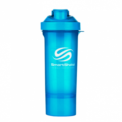 Шейкер с контейнером, SmartShake, Slim 500 ml - neon blue