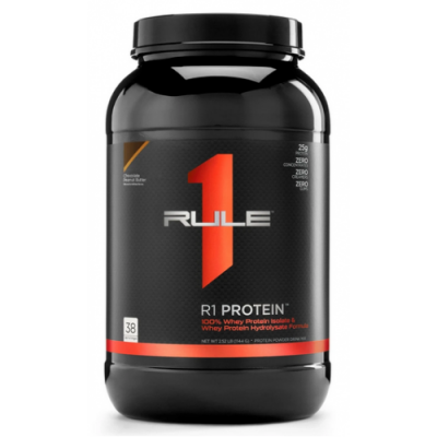 Сироватковий протеїн (ізолят+гідролізат), RULE 1, R1 Protein - 910 г - Шоколадное арахисовое масло