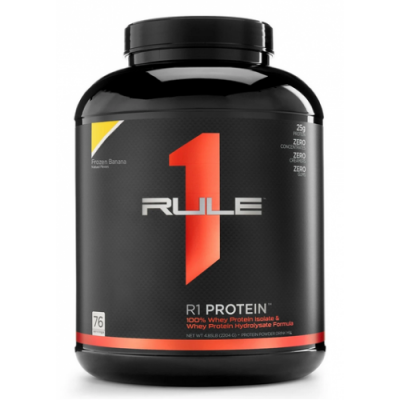 Сироватковий протеїн (ізолят+гідролізат), RULE 1, R1 Protein - 2,2 кг - Банан