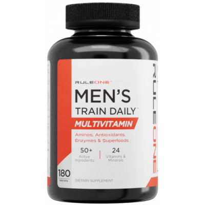 Витамины мужские (концентрированные), RULE 1, Men's Train Daily Sports Multi-Vitamin - 180 таб