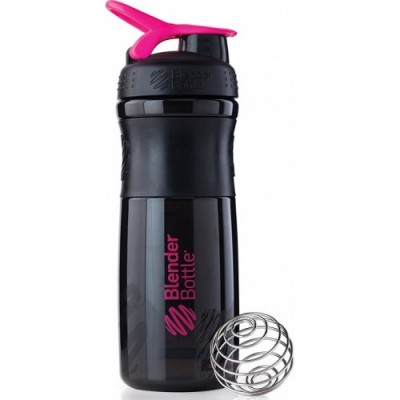 Шейкер SportMixer с шариком 820 мл Black/Pink