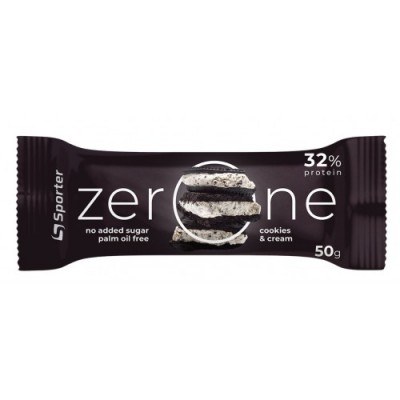 Протеиновый батончик без сахара, Sporter, Zero One – 50 г – печенье с кремом