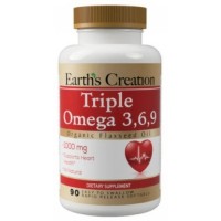 Лляне масло (Омега 3-6-9 комплекс), Earths Creation, Omega 3-6-9 1000 мг - 90 гель капс